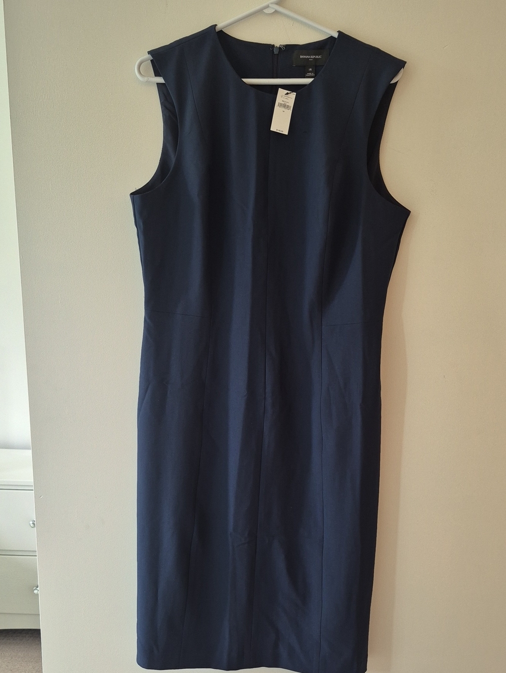 Banana Republic Dark Navy Cap-Sleeve Sheath Dress